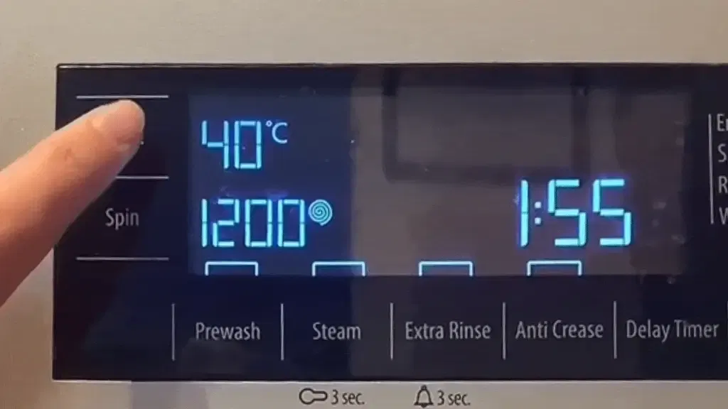 Washing machine settings