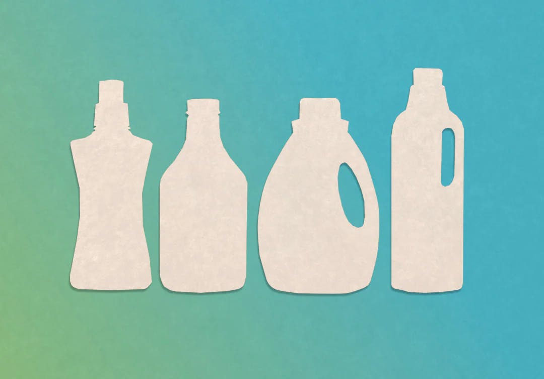 4 laundry detergent bottle outlines