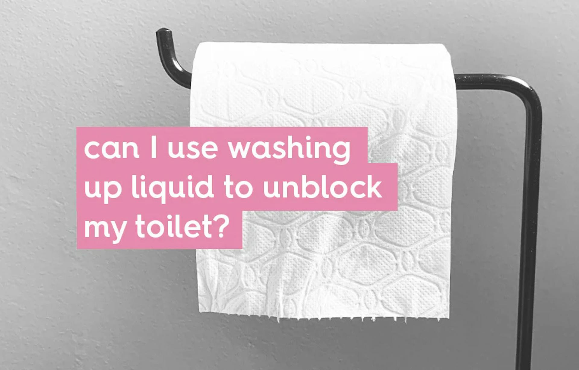 text: can I use washing up liquid to unblock toilet?