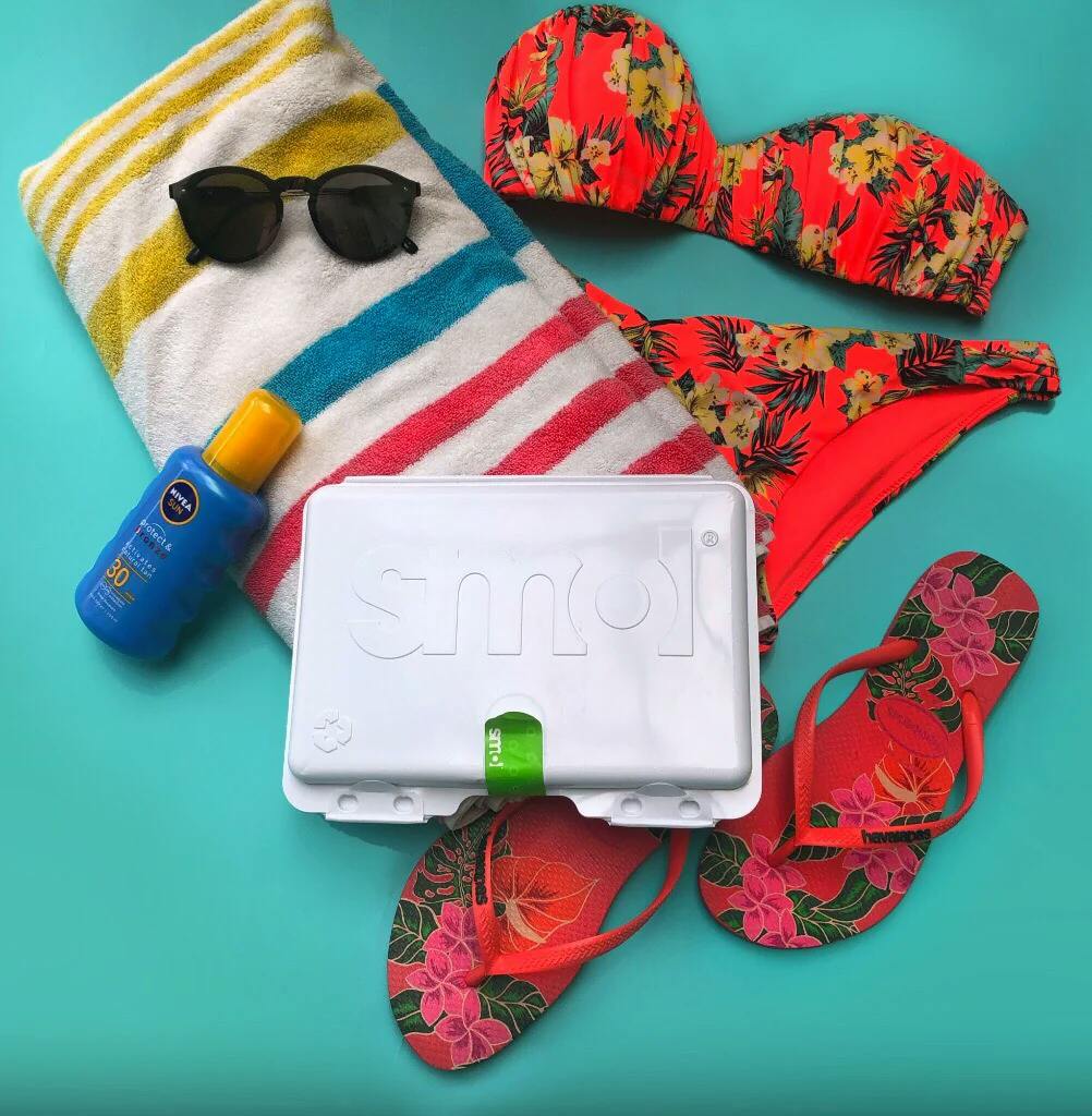 smol case sun cream bikini
