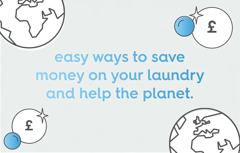 text: easy ways to save money on your laundry and help the planet.