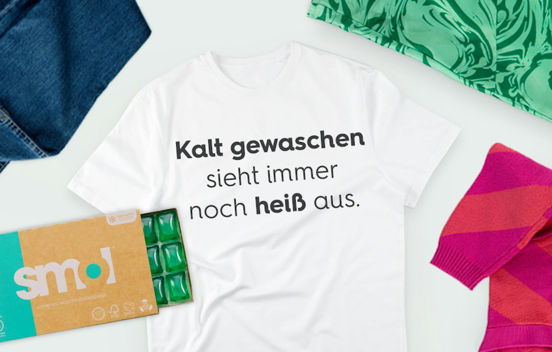 Tshirt mit dem Text 'Kalt gewaschen sieht immer noch heiß aus'