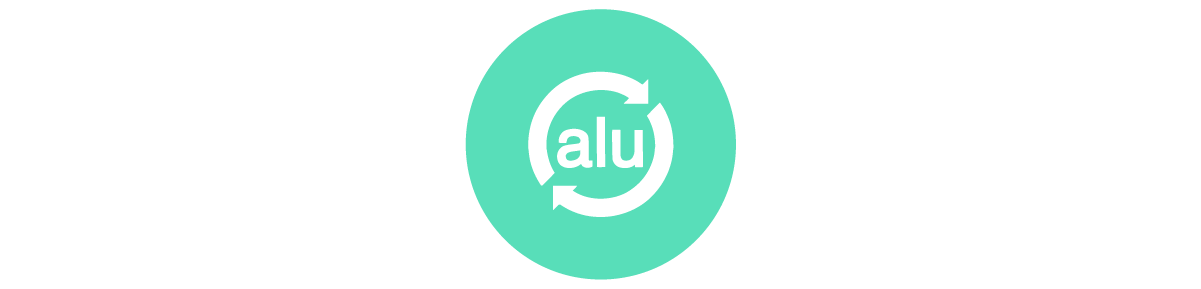 Symbol: Recycelbares Aluminium