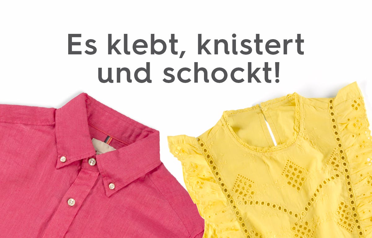 Hemd und Bluse, Text: Es klebt, knistert und schockt!
