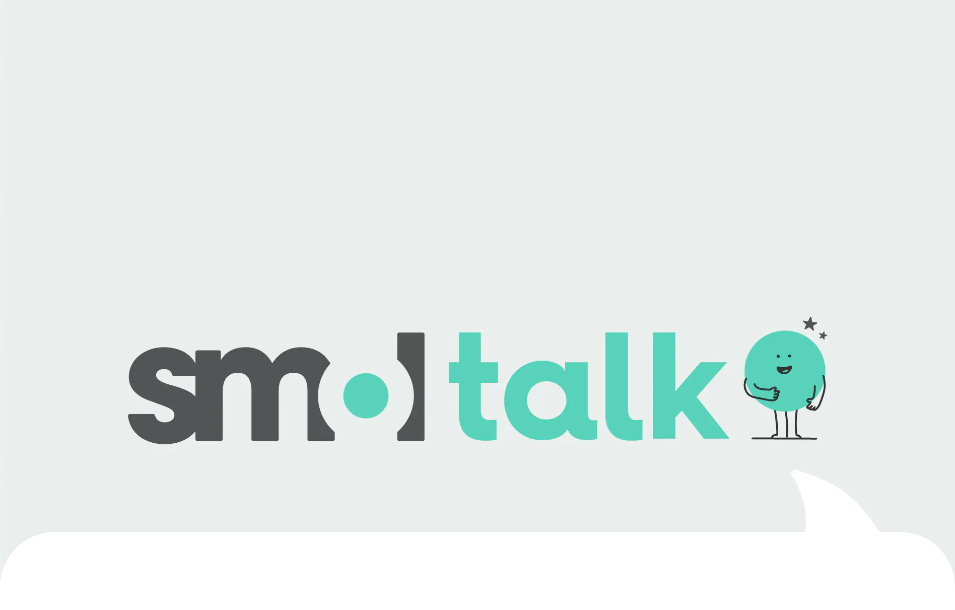text: smoltalk, with smiley face Dot icon