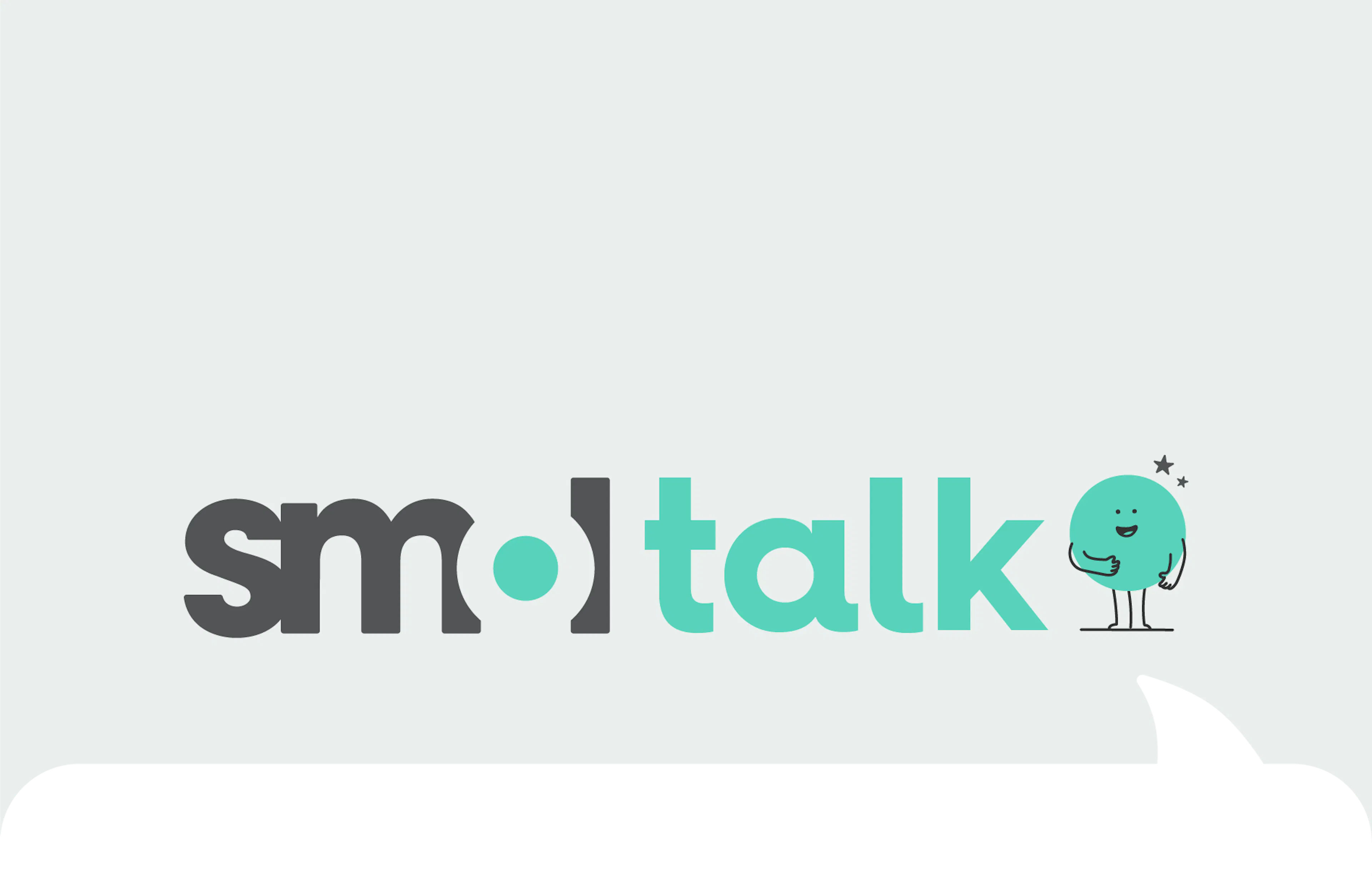 text: smoltalk, with smiley face Dot icon