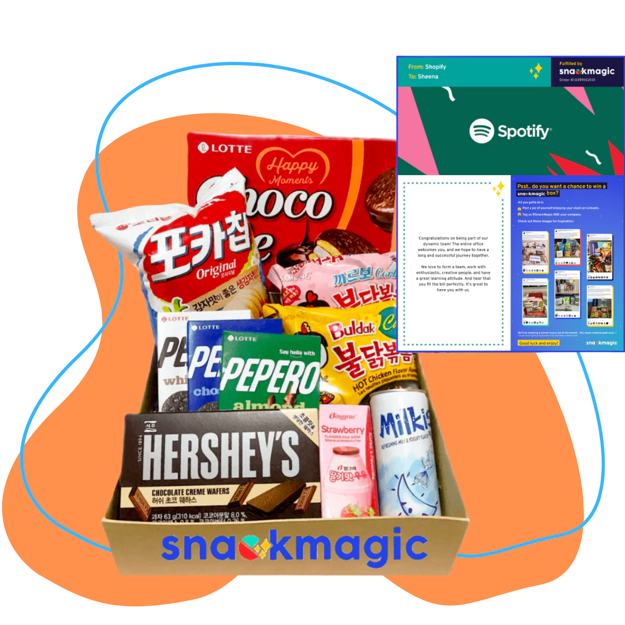 Holiday gifting online- Custom printed notes with SnackMagic
