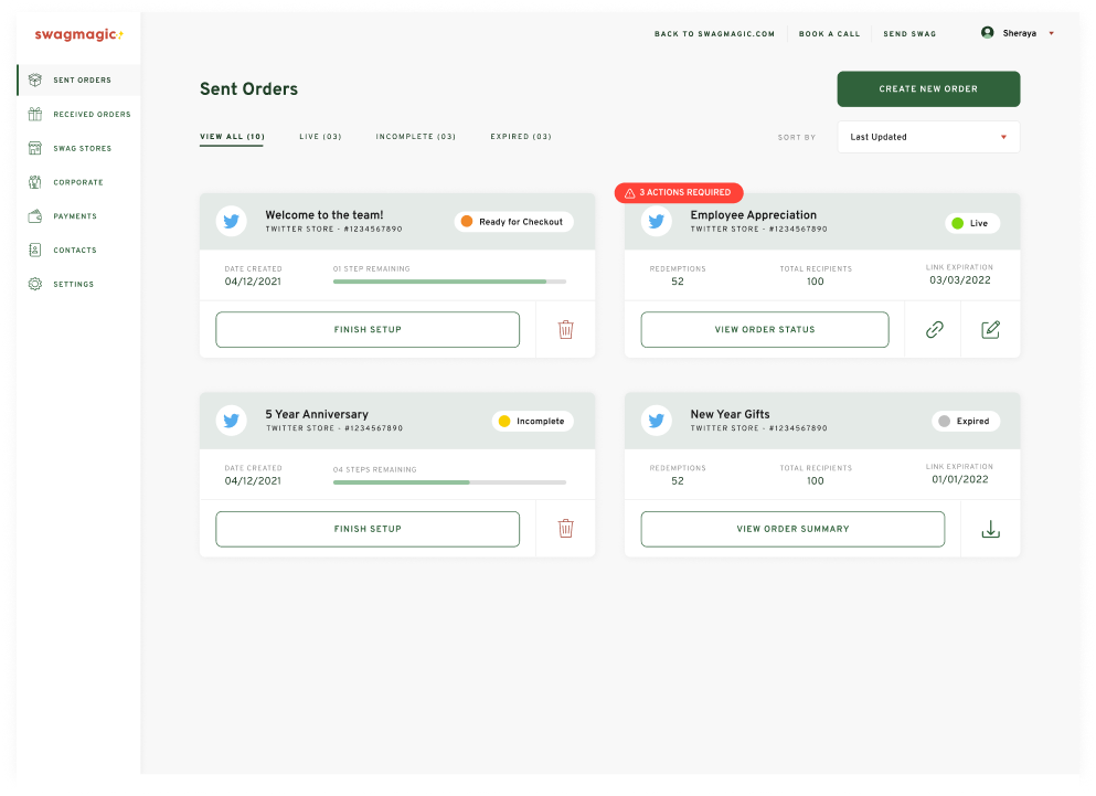Treats Dashboard