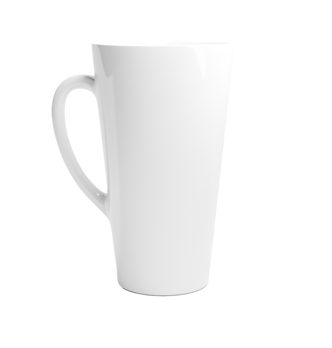 White Latte Printed Mug