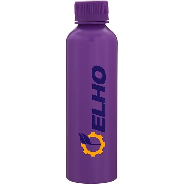 single wall aluminum bottle with matching threaded lid