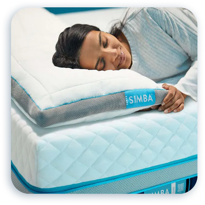 Woman sleeping on a Simba Mattress