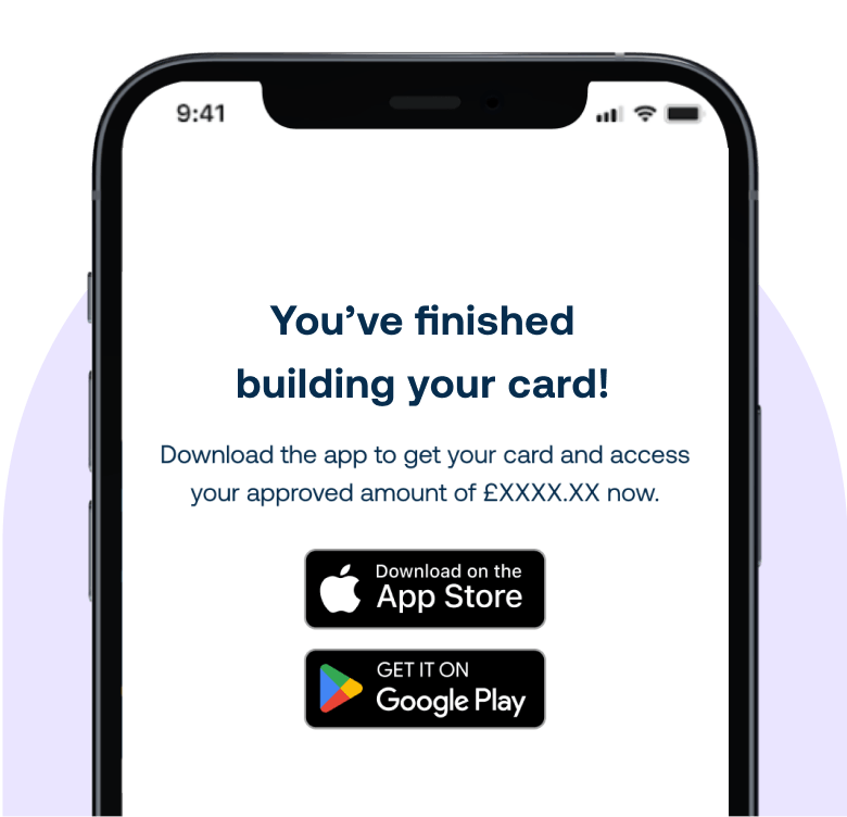 A phone displaying a link to the Snap card app.