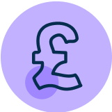 An icon displaying the GBP symbol.