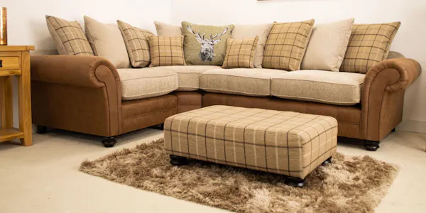 Sofa Emporium oatmeal corner sofa