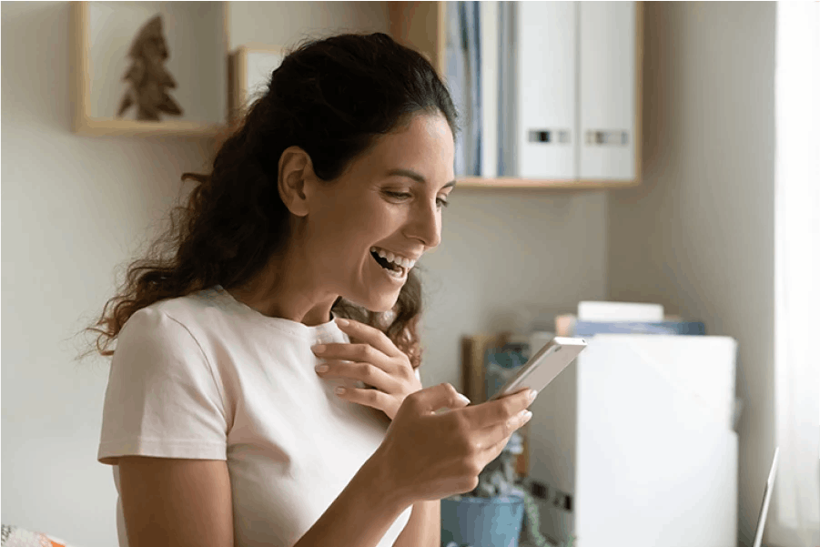 Woman with phone