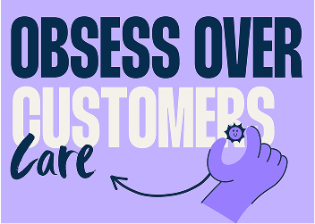 Obsess Over Customers Poster