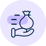 Bag of money icon