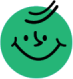 Green smiling face