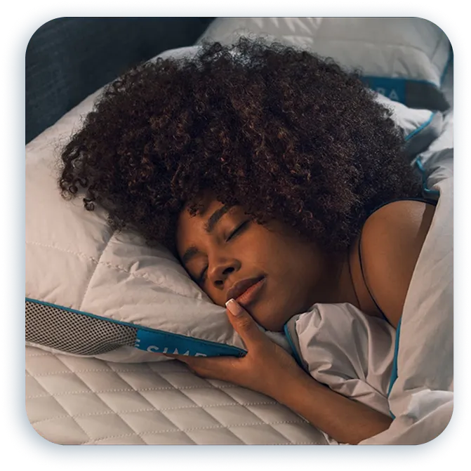 Woman sleeping on a Simba Mattress