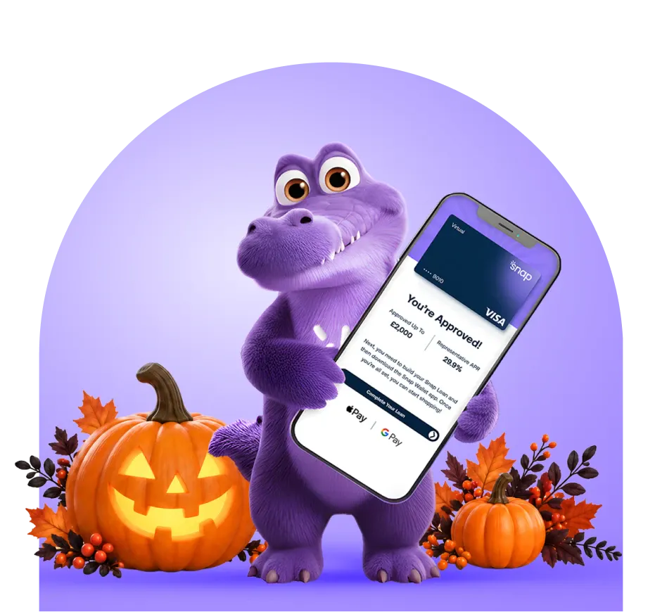 Snap Halloween holding phone