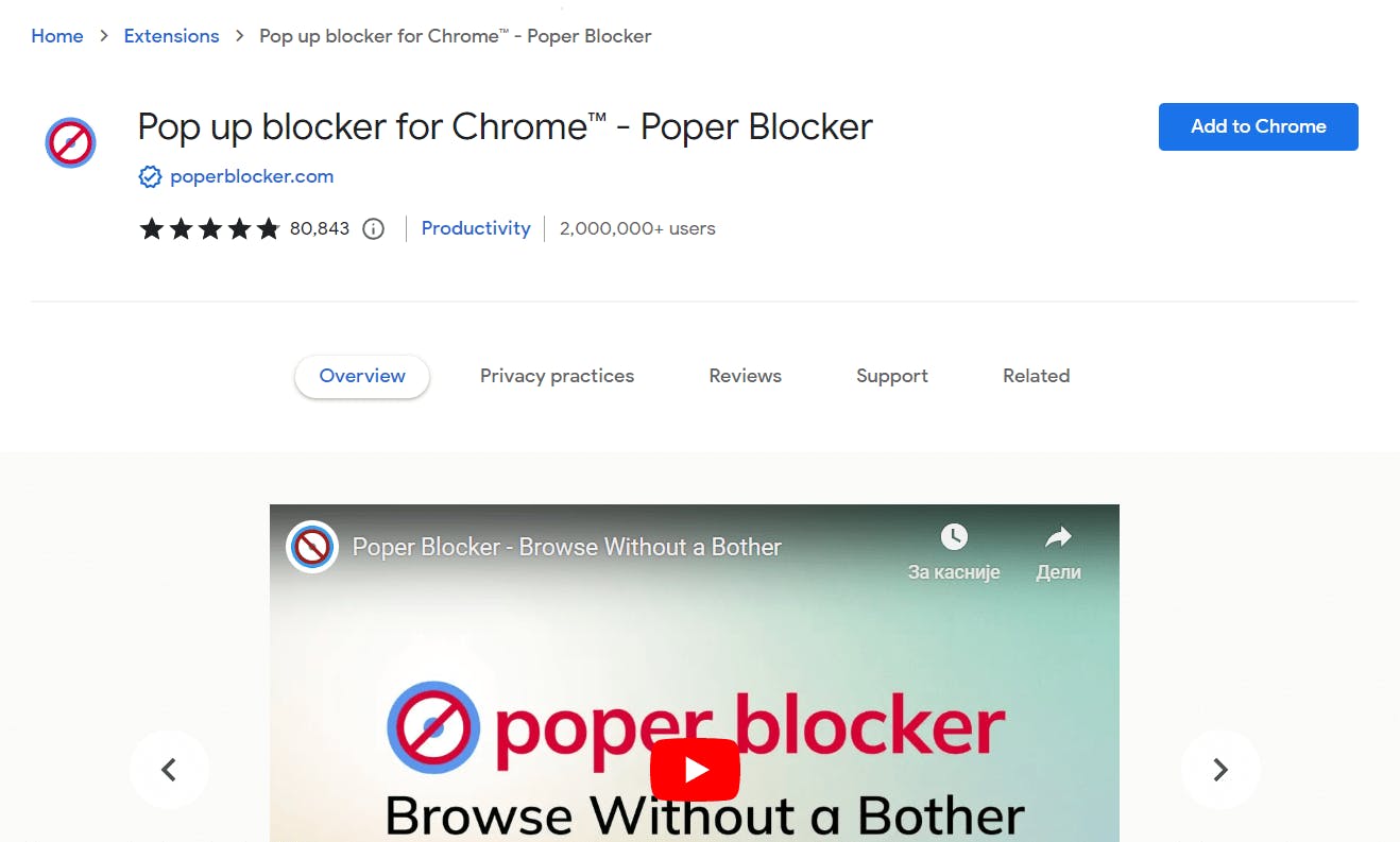 popup blocker for chrome