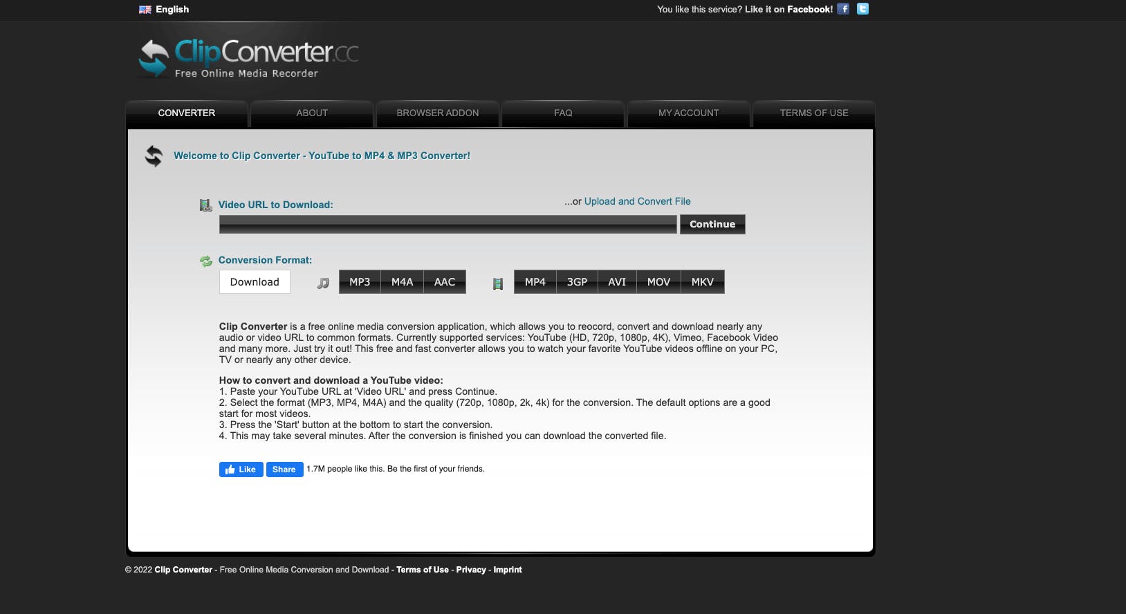 Clipconverter website