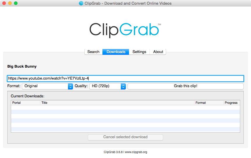 clipgrab downloader to download videos from Instagram