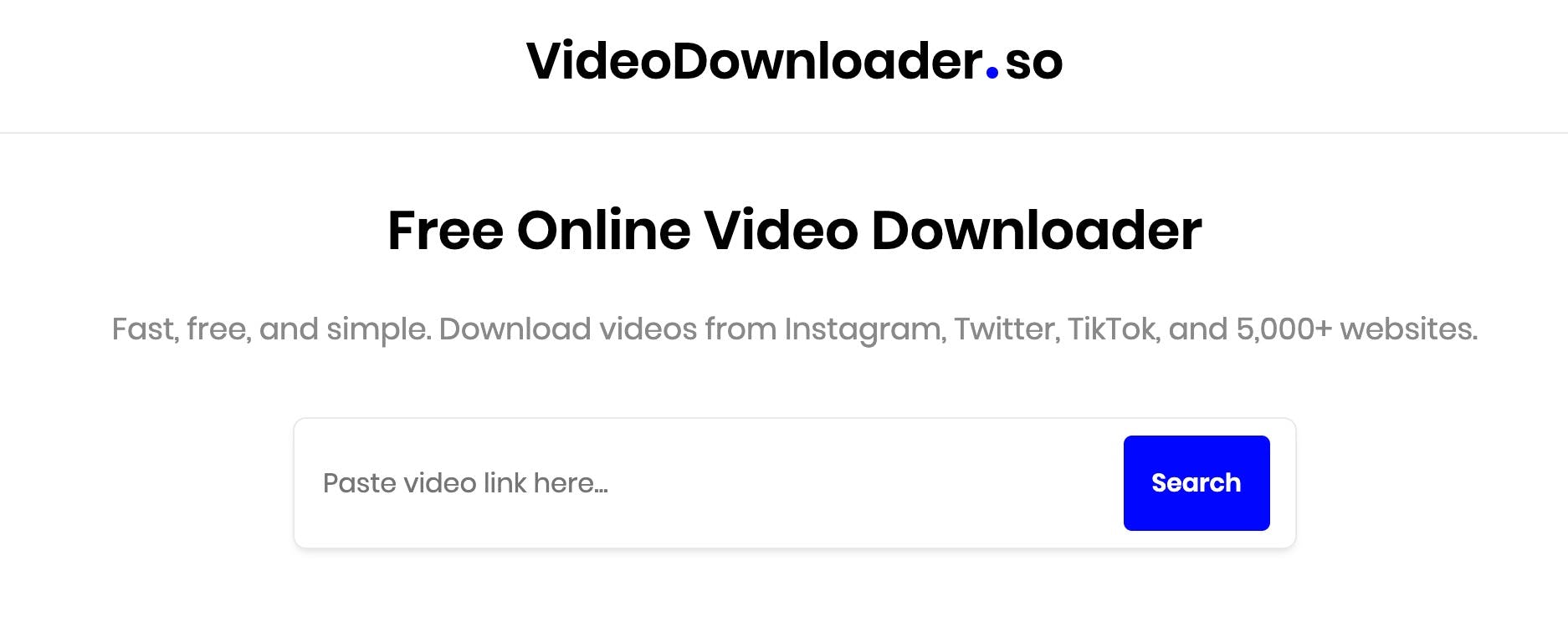 videodownloader.so homepage