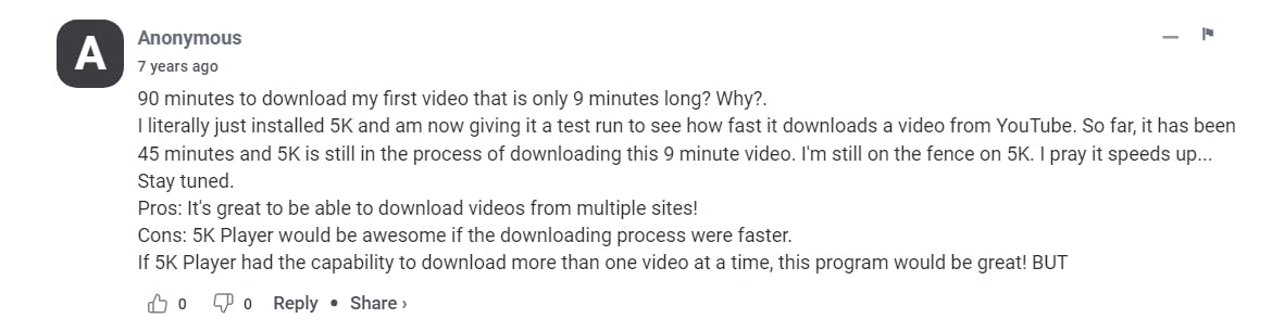5kplayer download speed review