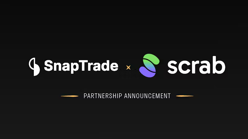 SnapTrade partners with Scrab