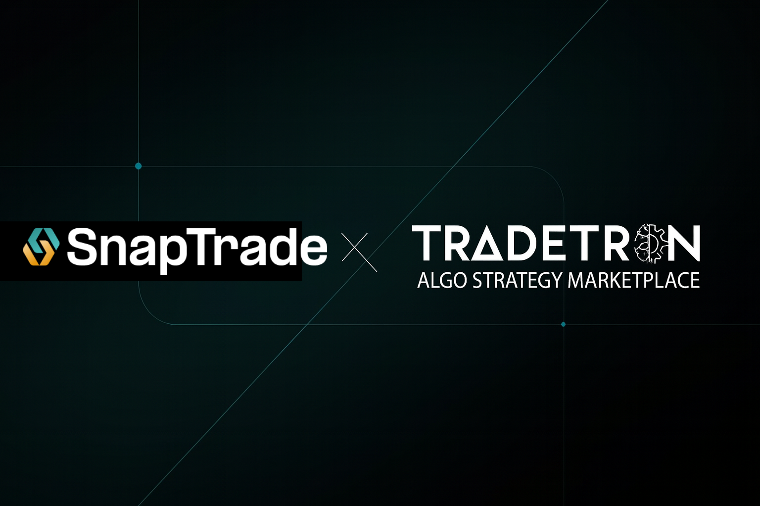 Logos of SnapTrade and TradeTron
