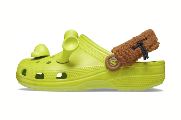 Here's an official look at the #shrek x #crocs classic clog, coming soon!