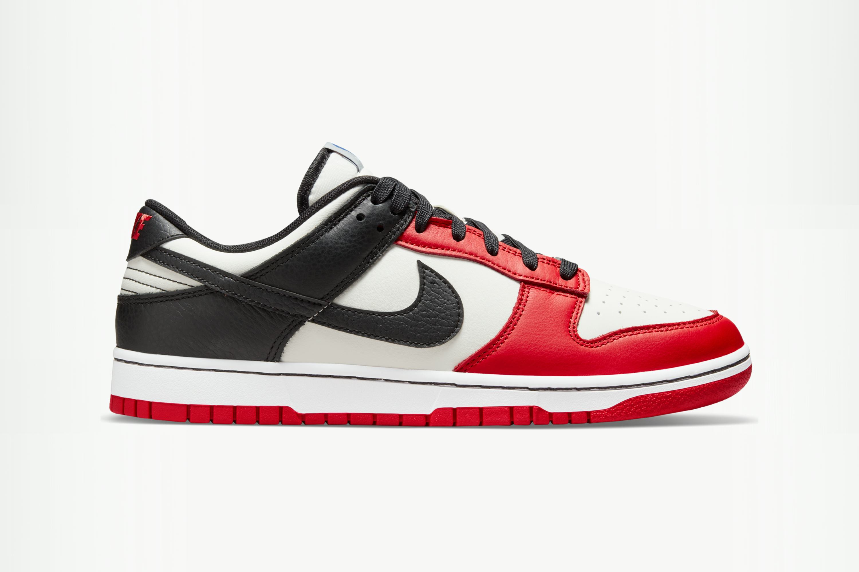 red black and white nike dunk low