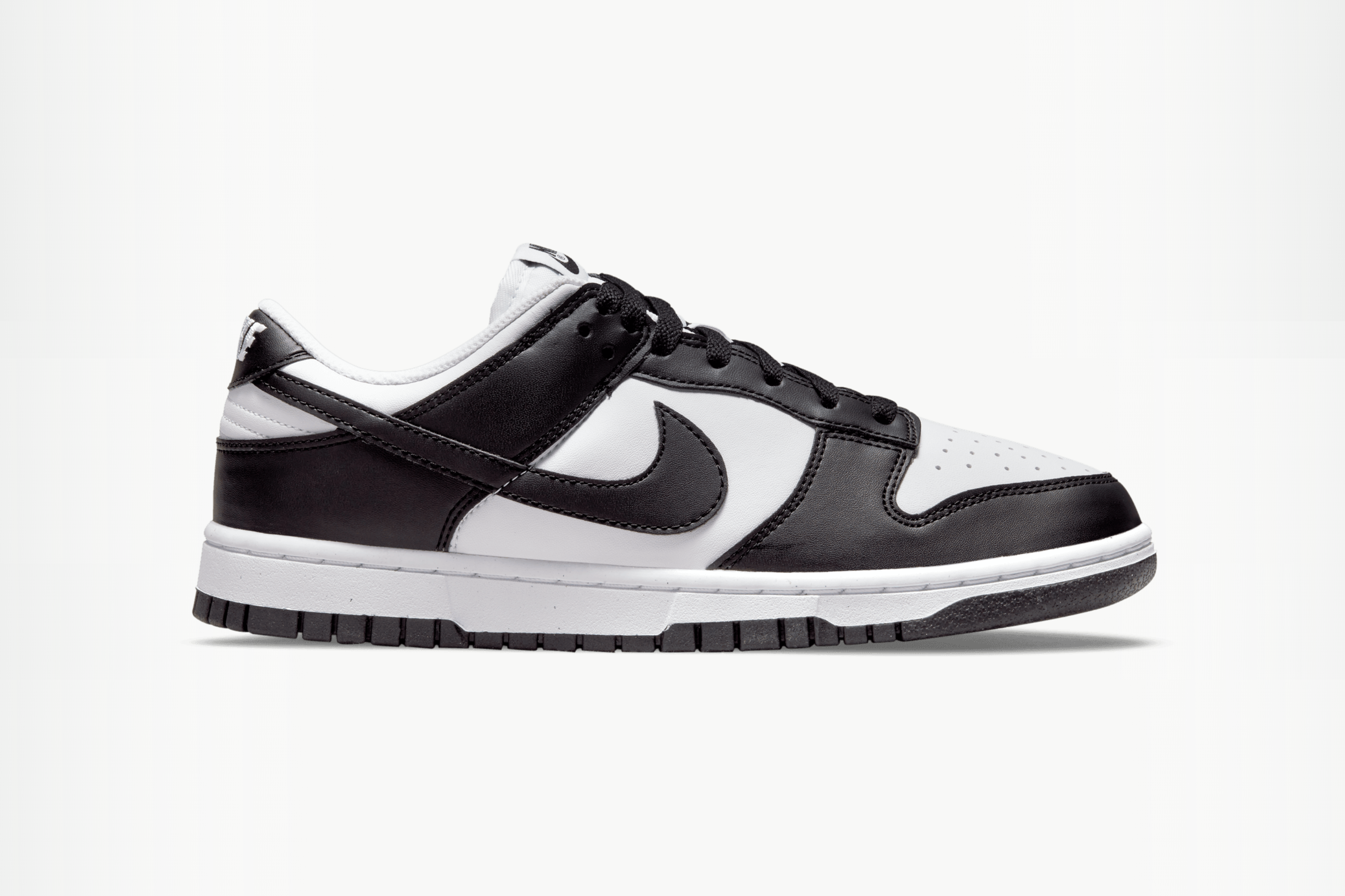 nike women's dunk low black white