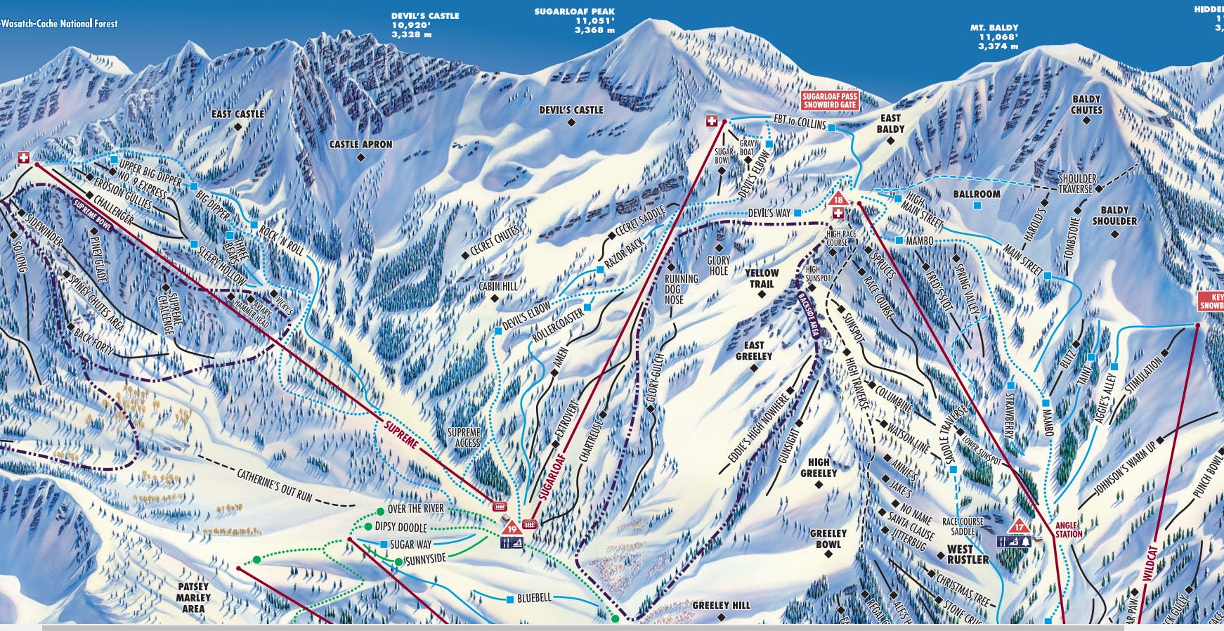 Alta trail map