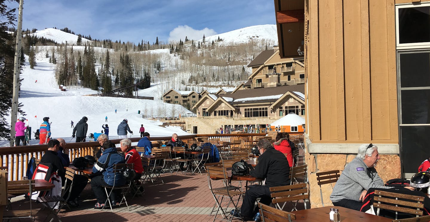 Empire Lodge deck at Deer Valley Resort
