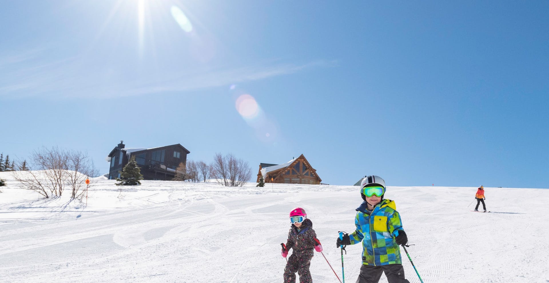 Children skiing Tahoe Donner