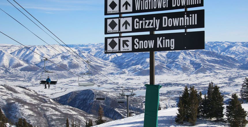 Snowbasin black run view