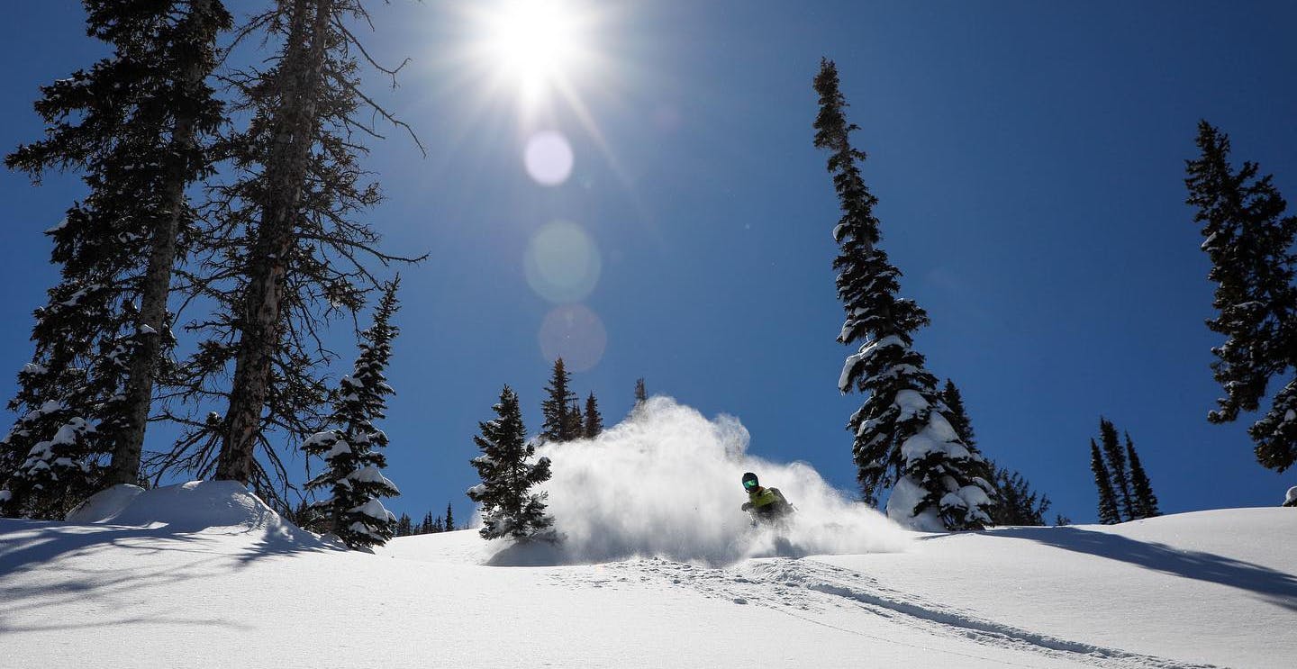 Snowboarding in Steamboat Powdercats