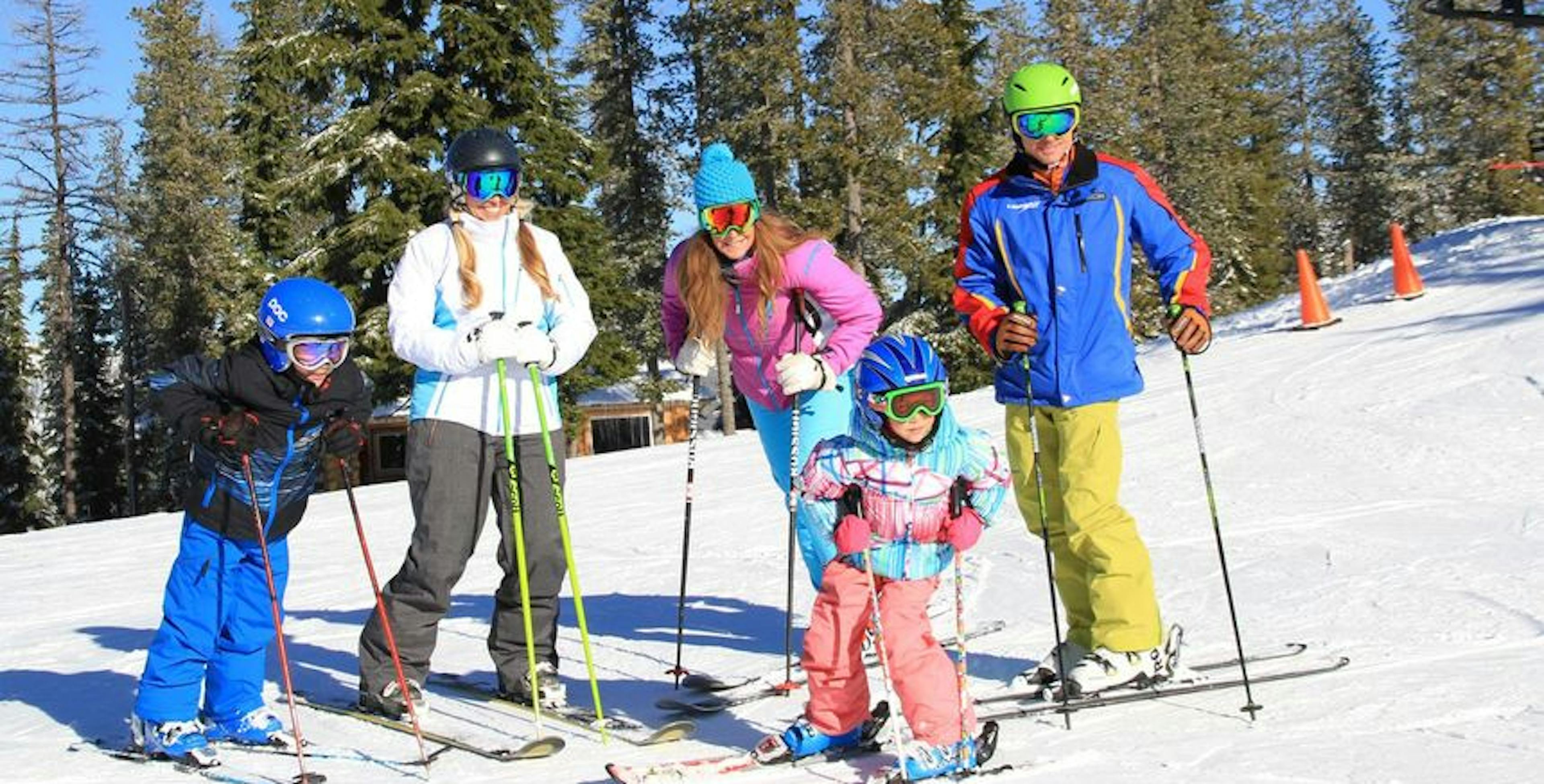 Skiing with family