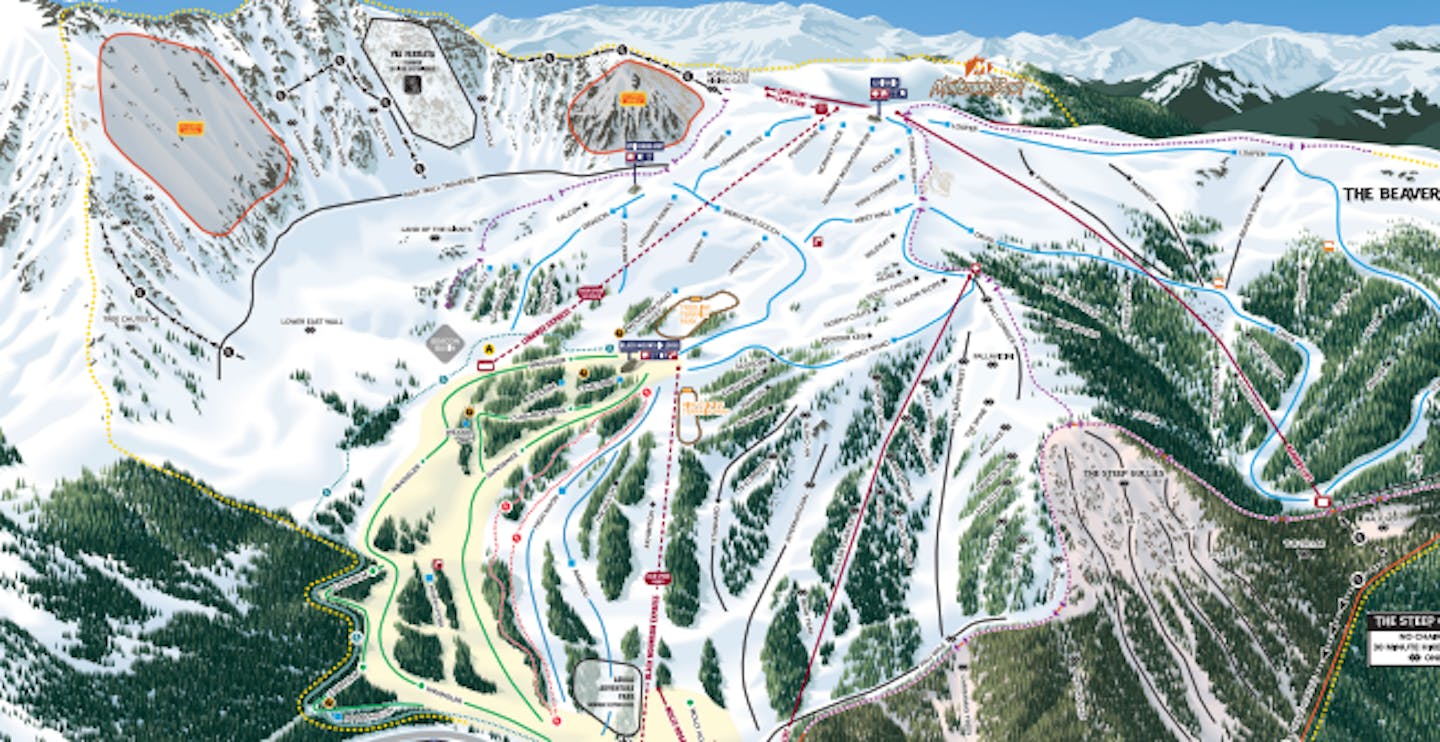 Arapahoe Basin trail map