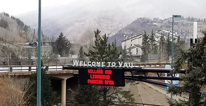 Vail Village main entrance