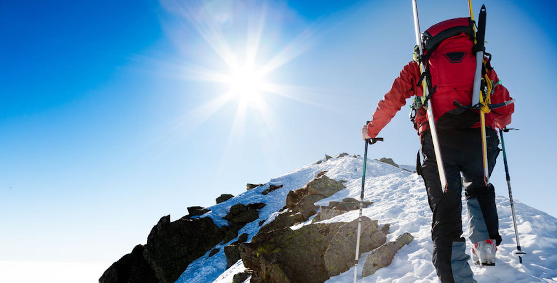 Hiking to backcountry terrain