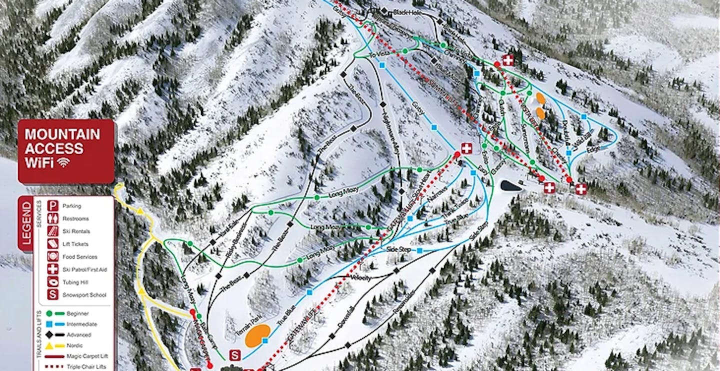 Cherry Peak Resort trail map