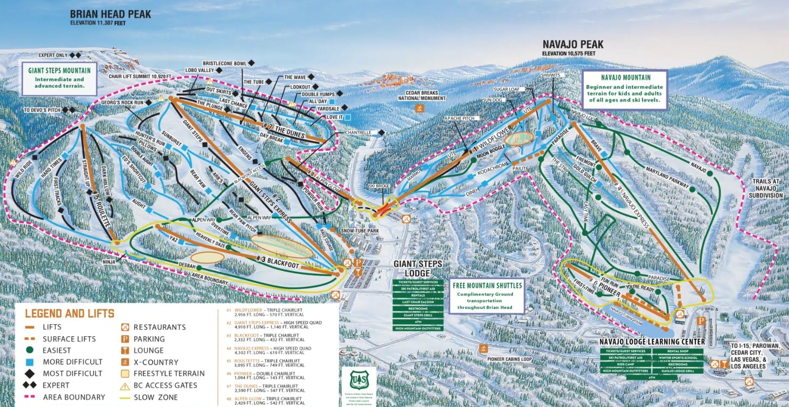 Brian Head Resort Trail Map