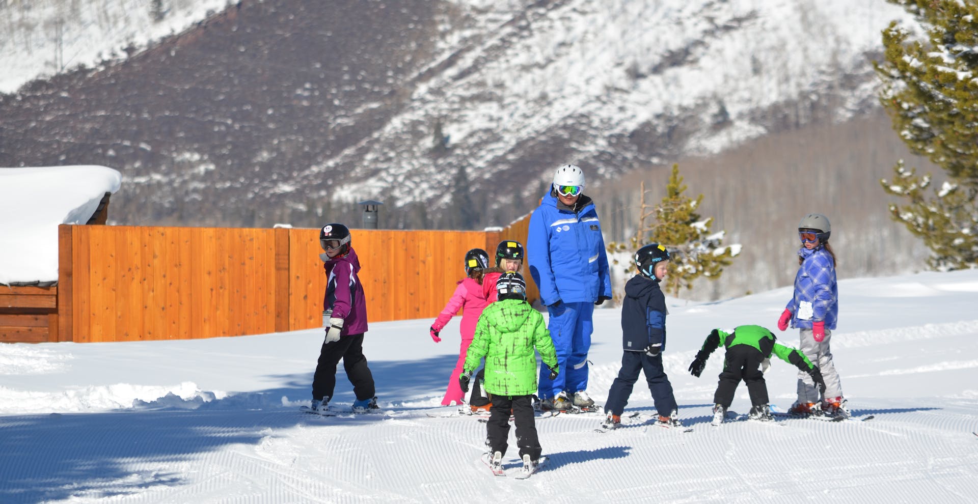 Child ski group lesson at Vail Ski Resort
