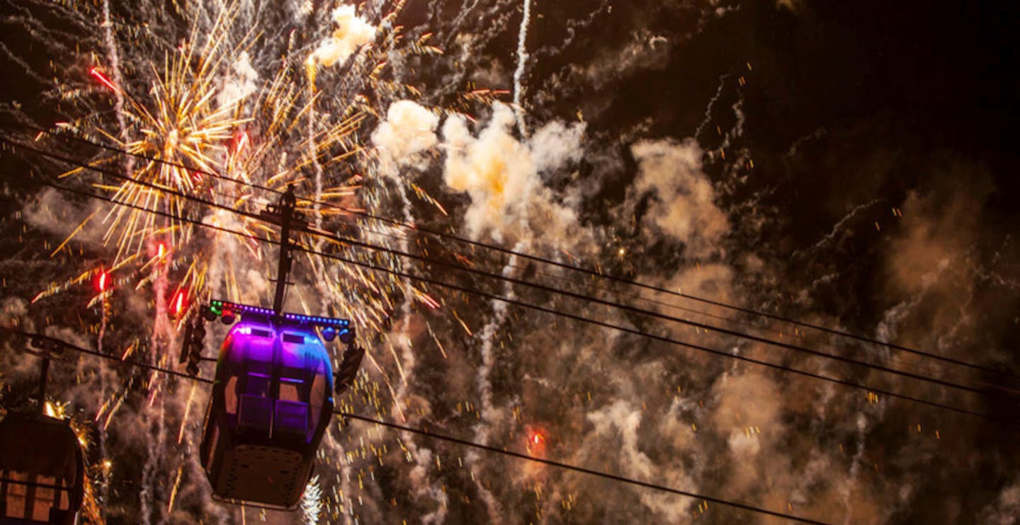 New Year fireworks at Heavenly Mountain Resort