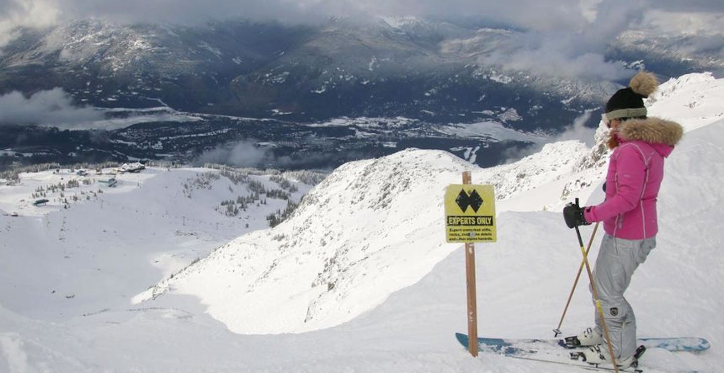 Double black diamond at Whistler Connection