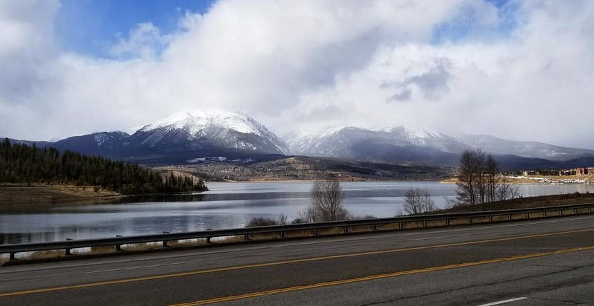 Dillon Reservoir on Highway 6, northbound from Keystone to Dillon