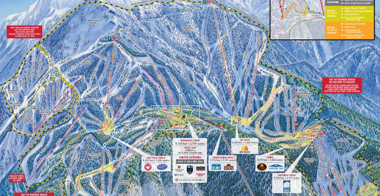 Heavenly Ski Resort Trail map